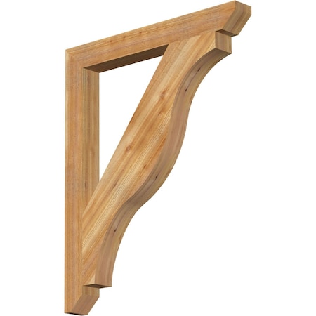 Funston Slat Rough Sawn Bracket, Western Red Cedar, 4W X 36D X 44H